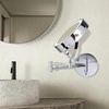 image:imageOVENTE 7 Wall Mounted Lighted Makeup Mirror Nickel Brushed MFW70BR1X10XPolished Chrome