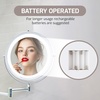 image:imageOVENTE 7 Wall Mounted Lighted Makeup Mirror Nickel Brushed MFW70BR1X10XPolished Chrome