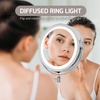 image:imageOVENTE 7 Wall Mounted Lighted Makeup Mirror Nickel Brushed MFW70BR1X10XPolished Chrome