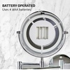 image:imageOVENTE 7 Wall Mounted Lighted Makeup Mirror Nickel Brushed MFW70BR1X10XPolished Chrome
