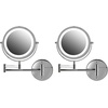 image:imageOVENTE 7 Wall Mounted Lighted Makeup Mirror Nickel Brushed MFW70BR1X10XPolished Chrome