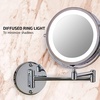image:imageOVENTE 7 Wall Mounted Lighted Makeup Mirror Nickel Brushed MFW70BR1X10XPolished Chrome