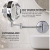 image:imageOVENTE 7 Wall Mounted Lighted Makeup Mirror Nickel Brushed MFW70BR1X10XPolished Chrome