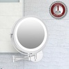 image:imageOVENTE 7 Wall Mounted Lighted Makeup Mirror Nickel Brushed MFW70BR1X10XPolished Chrome