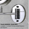 image:imageOVENTE 7 Wall Mounted Lighted Makeup Mirror Nickel Brushed MFW70BR1X10XPolished Chrome
