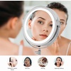 image:imageOVENTE 7 Wall Mounted Lighted Makeup Mirror Nickel Brushed MFW70BR1X10XPolished Chrome