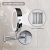 image:imageOVENTE 7 Wall Mounted Lighted Makeup Mirror Nickel Brushed MFW70BR1X10XPolished Chrome