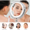 image:imageOVENTE 7 Wall Mounted Lighted Makeup Mirror Nickel Brushed MFW70BR1X10XPolished Chrome