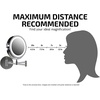 image:imageOVENTE 7 Wall Mounted Lighted Makeup Mirror Nickel Brushed MFW70BR1X10XPolished Chrome