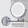 image:imageOVENTE 7 Wall Mounted Lighted Makeup Mirror Nickel Brushed MFW70BR1X10XPolished Chrome