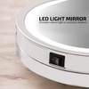 image:imageOVENTE 7 Wall Mounted Lighted Makeup Mirror Nickel Brushed MFW70BR1X10XPolished Chrome