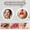 image:imageOVENTE 7 Wall Mounted Lighted Makeup Mirror Nickel Brushed MFW70BR1X10XPolished Chrome