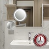 image:imageOVENTE 7 Wall Mounted Lighted Makeup Mirror Nickel Brushed MFW70BR1X10XPolished Chrome