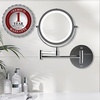 image:imageOVENTE 7 Wall Mounted Lighted Makeup Mirror Nickel Brushed MFW70BR1X10XPolished Chrome