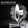 image:imageOVENTE 7 Wall Mounted Lighted Makeup Mirror Nickel Brushed MFW70BR1X10XPolished Chrome