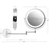 image:imageOVENTE 7 Wall Mounted Lighted Makeup Mirror Nickel Brushed MFW70BR1X10XPolished Chrome