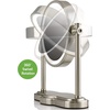 image:imageOVENTE 8 Lighted Tabletop Magnifying Mirror Nickel Brushed MHT80BR1X10X