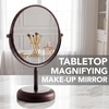 image:imageOVENTE 8 Tabletop Magnifying Makeup Mirror Polished Chrome MNLMT80CH1X7XAntique Bronze