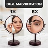 image:imageOVENTE 8 Tabletop Magnifying Makeup Mirror Polished Chrome MNLMT80CH1X7XAntique Bronze