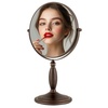 image:imageOVENTE 8 Tabletop Magnifying Makeup Mirror Polished Chrome MNLMT80CH1X7XAntique Bronze