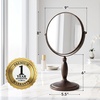 image:imageOVENTE 8 Tabletop Magnifying Makeup Mirror Polished Chrome MNLMT80CH1X7XAntique Bronze