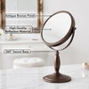 image:imageOVENTE 8 Tabletop Magnifying Makeup Mirror Polished Chrome MNLMT80CH1X7XAntique Bronze