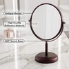 image:imageOVENTE 8 Tabletop Magnifying Makeup Mirror Polished Chrome MNLMT80CH1X7XAntique Bronze