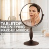 image:imageOVENTE 8 Tabletop Magnifying Makeup Mirror Polished Chrome MNLMT80CH1X7XAntique Bronze