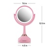 image:imageOVENTE 8 Tabletop Magnifying Makeup Mirror Polished Chrome MNLMT80CH1X7XBaby Pink