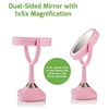 image:imageOVENTE 8 Tabletop Magnifying Makeup Mirror Polished Chrome MNLMT80CH1X7XBaby Pink