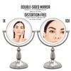 image:imageOVENTE 8 Tabletop Magnifying Makeup Mirror Polished Chrome MNLMT80CH1X7XNickel Brushed