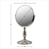 image:imageOVENTE 8 Tabletop Magnifying Makeup Mirror Polished Chrome MNLMT80CH1X7XNickel Brushed