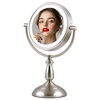 image:imageOVENTE 8 Tabletop Magnifying Makeup Mirror Polished Chrome MNLMT80CH1X7XNickel Brushed
