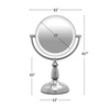 image:imageOVENTE 8 Tabletop Magnifying Makeup Mirror Polished Chrome MNLMT80CH1X7XNickel Brushed