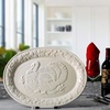 image:imageOVENTE Ceramic Oval Turkey Platter White P4565W