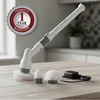 image:imageOVENTE Cordless Electric Spin Scrubber with 3 Brush Heads White CTB123WGY