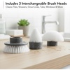 image:imageOVENTE Cordless Electric Spin Scrubber with 3 Brush Heads White CTB123WGY