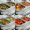 image:imageOVENTE Electric Buffet Server amp Food Warmer with Two 15 Qt Silver FW152S2 Chafing Pan  Silver