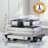 image:imageOVENTE Electric Buffet Server amp Food Warmer with Two 15 Qt Silver FW152S2 Chafing Pan  Silver