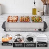 image:imageOVENTE Electric Buffet Server amp Food Warmer with Two 15 Qt Silver FW152S3 Chafing Pan  Silver