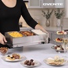 image:imageOVENTE Electric Buffet Server amp Food Warmer with Two 15 Qt Silver FW152S3 Chafing Pan  Silver