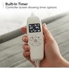 image:imageOVENTE Electric Heated Blanket 50x60 10 Heat Settings Grey BL5810G