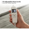 image:imageOVENTE Electric Heated Blanket 50x60 10 Heat Settings Grey BL5810G