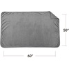image:imageOVENTE Electric Heated Blanket 50x60 10 Heat Settings Grey BL5810G