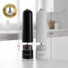 image:imageOVENTE Electric Salt amp Pepper Set Battery Operated Silver SPD112SBlackWhite
