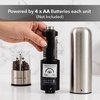 image:imageOVENTE Electric Salt amp Pepper Set Battery Operated Silver SPD112SSilver  SPD112S
