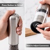 image:imageOVENTE Electric Salt amp Pepper Set Battery Operated Silver SPD112SSilver  SPD112S