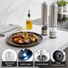 image:imageOVENTE Electric Salt amp Pepper Set Battery Operated Silver SPD112SSilver  SPD112S