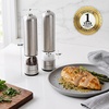 image:imageOVENTE Electric Salt amp Pepper Set Battery Operated Silver SPD112SSilver  SPD112S