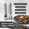 image:imageOVENTE Electric Salt amp Pepper Set Battery Operated Silver SPD112SSilver  SPD112S